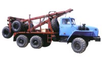 Комплект для сборки Лесовоз из Миасса 596013 с самопогрузкой прицепа-роспуска 9047L (Клен)