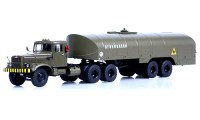 Коллекционная масштабная модель 1:43 КрАЗ-258 с полуприцепом ТЗ-22 хаки (SSM)