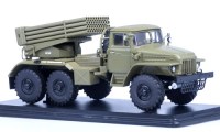 Коллекционная масштабная модель 1:43 БМ-21 Град на шасси -375 из Миасса (SSM)