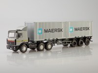Коллекционная масштабная модель 1:43 МАЗ-6422 с контейнеровозом -93892 Maersk (SSM)