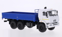 Коллекционная масштабная модель 1:43 Грузовой автомобиль КамАЗ-43118 белый, синий (SSM)