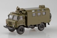 Коллекционная масштабная модель 1:43 Грузовой автомобиль 4х4 Военный КУНГ К-66 хаки (SSM)