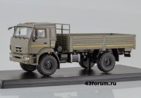 Коллекционная масштабная модель 1:43 Грузовой автомобиль 4х4 КамАЗ-43502 хаки (SSM)
