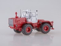 Коллекционная масштабная модель 1:43 Колесный трактор Т-150К серо-красный (SSM)