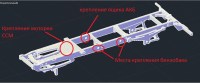Комплект для сборки: металлическая рама 1:43 для ГорькийОН Некст 4х2, база 4515, свес 1995 (Клен)