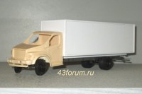 Пластиковый комплект для сборки фургона 2,2 м 1:43 для грузовых автомобилей Горький 7,3 метра (Клен)