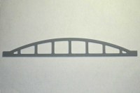 Пластиковая серая ферма арочная безраскосная в масштабе 1:87 (Мастерская Клен)