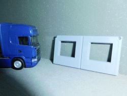 Панель дома 1:87 ПР/2 двухсекционная (побелка)  (Мастерская Клен)