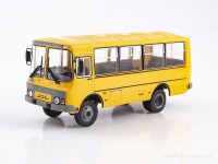Масштабная модель 1:43 Полноприводный автобус ПАЗ-3206 с журналом №59 (Наши Автобусы. Modimio)