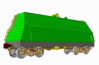 Масштабная модель 1:87 Четырехосный вагон-сталевоз 13-9906 (вагон для перевозки стали в рулонах) с журналом Спецвыпуск №5 (Наши Поезда. Modimio)
