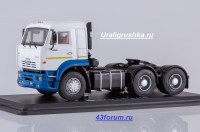 Коллекционная масштабная модель 1:43 Седельный тягач 6х4 КамАЗ-6460 бело-синий (SSM)