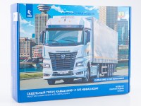 Сборная модель 1:43 Седельный тягач 4х2 КамАЗ-54901 (К5) с полуприцепом НефАЗ-93341, перевыпуск 2024 г. (AVD Models)