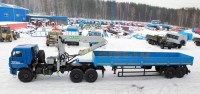 Металлический комплект для сборки 1:43 Масштабная модель двухосный бортовой полуприцеп КАЗ-717 (Клен)