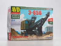 Сборная модель 1:43 Колесный экскаватор Э-656 (AVD Models, смола)