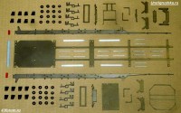 Металлический комплект для сборки 1:43 Четырехосный полуприцеп-контейнеровоз Grunwald Gr-VCST HeavyDuty 4axle (-9453-0000010-34) (Клен)