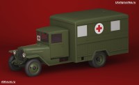 Коллекционная масштабная модель 1:43 Санитарный автомобиль 4х2 ЗиС-44 с журналом №51 (De Agostini)