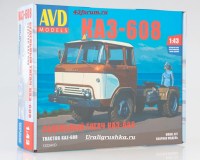 Комплект для самостоятельной сборки 1:43 Седельный  тягач 4х2 КАЗ-608 (AVD Models)