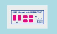 Сборная модель 1:35 Отечественный дорожный самосвал 6х4 КамАЗ-65115, рестайлинг (Звезда)