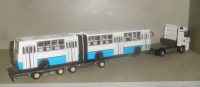 Сборная модель 1:43 Раздвижной низкорамный четырехосный полуприцеп-трал ТСМ-99394 для современных тягачей (Клен)