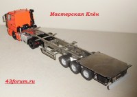 Комплект металлических деталей для самостоятельной сборки: трехосный односкатный полуприцеп-контейнеровоз ЧМЗАП-9911W 040-11 с пневмоподвеской