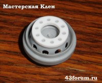Колпак (ободок) передней ступицы колеса R-22,5 белый 1:43 для евродисков масштабных моделей автомобилей из Набережных Челнов и европейских грузовиков (Клен)