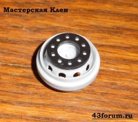Колпак (ободок) передней ступицы колеса R-22,5 черный 1:43 для евродисков масштабных моделей автомобилей из Набережных Челнов и европейских грузовиков (Клен)