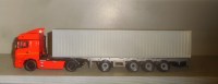 Сборная модель 1:43 Четырехосный полуприцеп-контейнеровоз с вынесенной вперед осью Grunwald Gr.Con-L4(3-1)-U (Клен)