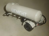 Масштабная модель 1:43 Полуприцеп ТЦ-4, "Цемент", серый (АИСТ)