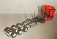 Сборная модель 1:43 Европейский трехосный А-трейлер-лесовоз, 3 axle A-trailer (Клен)