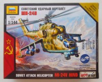 Сборная масштабная модель 1:144 Советский ударный вертолет МИ-24В (Звезда)