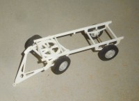 Комплект для самостоятельной сборки 1:72 Рама двухосного прицепа ГКБ-817, для установки односкатных колес (Клен)