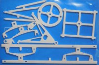 Комплект для самостоятельной сборки 1:72 Рама двухосного прицепа ГКБ-817, для установки односкатных колес (Клен)