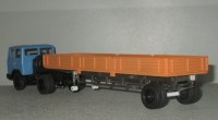 Сборная модель 1:43 Рама одноосного удлиненного полуприцепа для перевозки контейнеров ОдАЗ-885 (Клен)