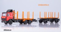 Коллекционная масштабная модель 1:43 Сортментовоз 6х4  МАЗ-6303 с прицепом МАЗ-837810, Start Scale Models (SSM)
