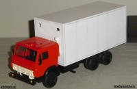 Сборная модель 1:43 фургон (будка) типа "Арба" (арбузовоз), 6 секций, для КамАЗ-53212 или прицепа ГКБ-8350 от AVD Models, Элекон (Клен)