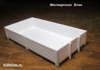 Комплект для сборки: бортовая платформа (внутренний размер 4900 мм) с односторонней расшивкой бортов для масштабных моделей из Набережных Челнов -43114, -4350, ВТС 6х6
