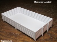 Комплект для сборки: бортовая платформа (внутренний размер 4900 мм) с двухсторонней расшивкой бортов для масштабных моделей из Набережных Челнов -43114, -4350, ВТС 6х6