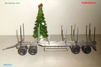 Металлический комплект для сборки 1:43 Четырехосный раздвижной прицеп-сортиментовоз Istrail PL-03/2b (Клен)