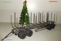 Металлический комплект для сборки 1:43 Четырехосный раздвижной прицеп-сортиментовоз Istrail PL-03/2b (Клен)