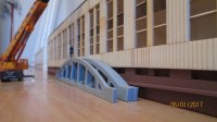 Пластиковая серая ферма арочная безраскосная в масштабе 1:87 (Мастерская Клен)
