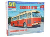 Сборная модель 1:43 Чехословацкий трехдверный троллейбус Шкода 9Tr, Skoda 9Tr (AVD Models)