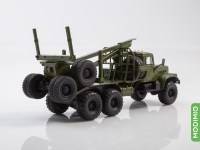 Масштабная модель 1:43 Лесовоз 6х6 КрАЗ-255Л1, с журналом №54 (Легендарные грузовики СССР)