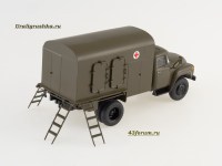 Коллекционная масштабная модель 1:43 Дезинфекционно-душевой автомобиль ДДА-2 на шасси ЗИЛ-130 (ModelPro)