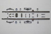 Металлическая рама 1:43 шасси из Миасса 6х6 Некст, база 4755, свес 1890 (Клен)
