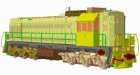  Масштабная модель 1:87 Современный маневровый тепловоз ТЭМ18ДМ с журналом № (Наши Поезда. Modimio)
