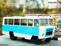 Коллекционная масштабная модель 1:43 Автобус Кубань-Г1А1-02 бело-голубой с журналом №3 (Наши Автобусы. Modimio)