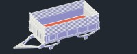 Сборная модель 1:43 Двухосный сельскохозяйственный самосвальный прицеп ГКБ-819, для сельхозника ЗиЛ-ММЗ-554, ранний, с надставными бортами (Клен)
