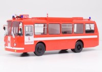 Масштабная модель 1:43 Пожарный автобус АС-5 (ЛАЗ-695Н) с журналом №5 (Наши Автобусы. Спецвыпуск. Modimio)