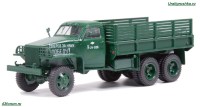Коллекционная масштабная модель 1:43 Бортовой грузовик 6х6 Studebaker US6 U3 без тента, зеленый (Start Scale Models)