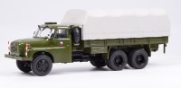 Коллекционная масштабная модель 1:43 Бортовой автомобиль 6х6 Татра, TATRA, хаки  с серым тентом (SSM)